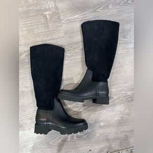 New Vionic Fallbrook Water Resistant Knee High Women Boots Size 7 Black